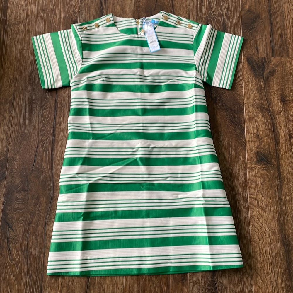 NWT EMMALINE SHIFT DRESS IN OTTOMAN STRIPE
